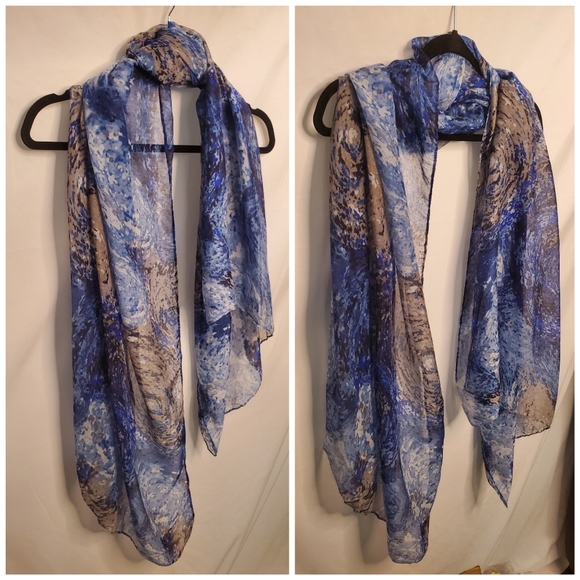 NEW! Beautiful Lightweight Abstract Swirl Scarf ~ Choose Your Color - Picture 9 of 13